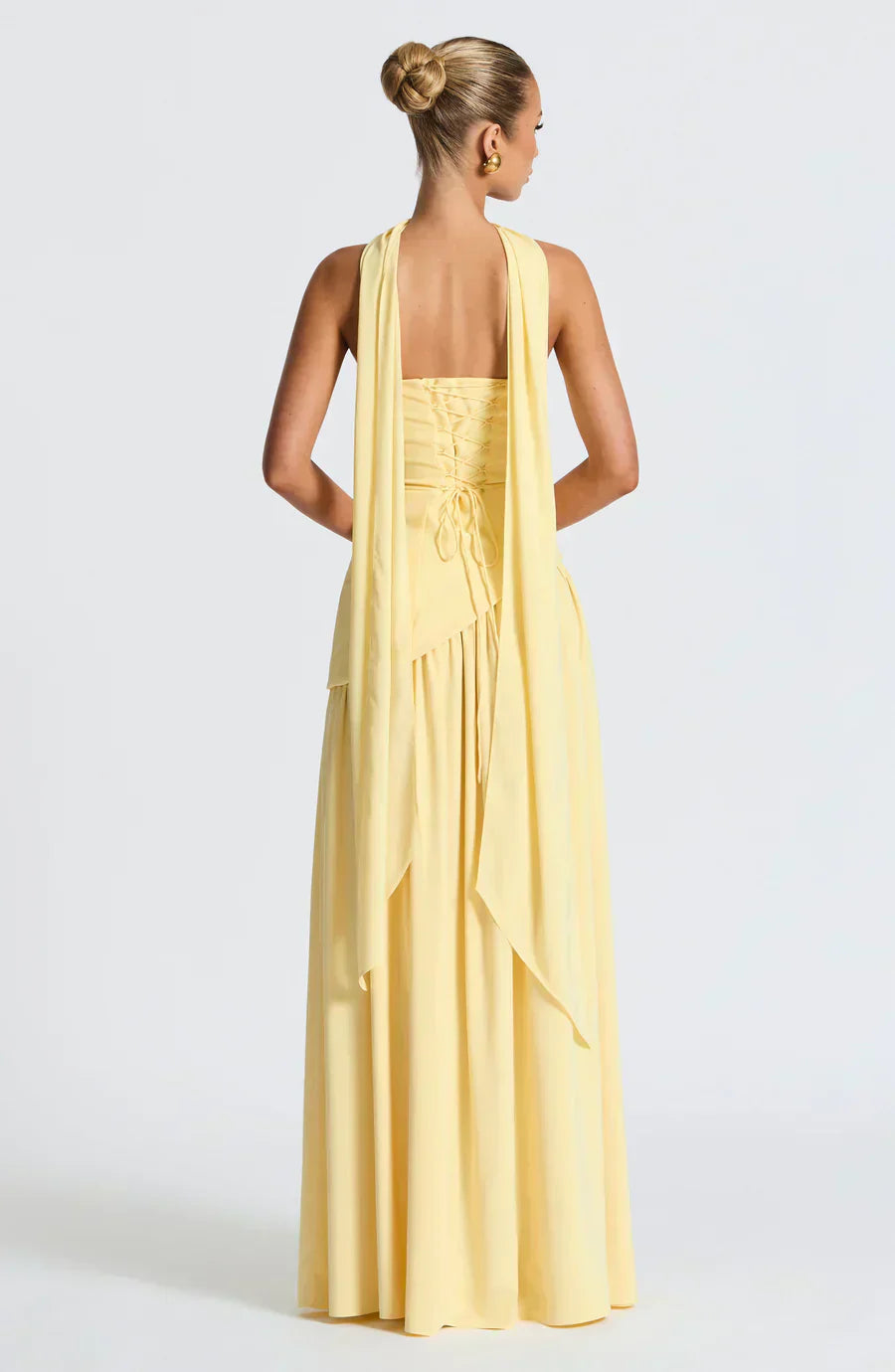 Damen Asymmetrisches Maxi-Kleid Hochzeit Gästekleid
