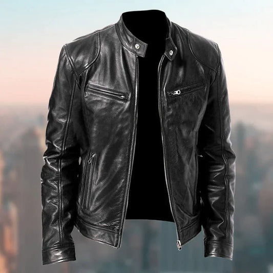 Eveloria Herren Motorradjacke Winddicht Schwarz - Eveloria