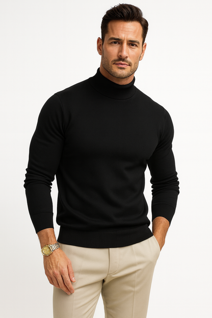 Herren Pullover Stehkragen