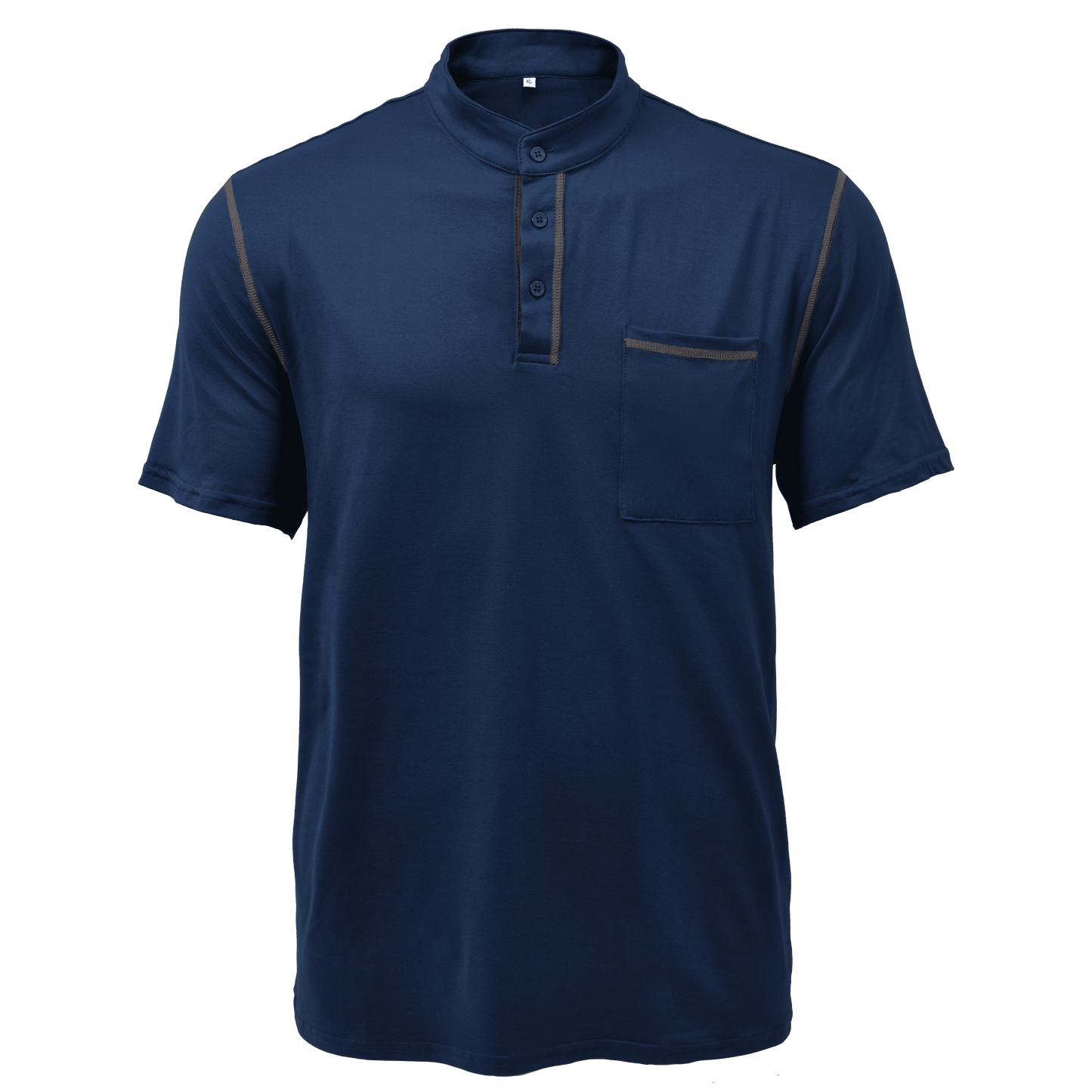 Herren Henley Kurzarmshirt Kontrastbesatz