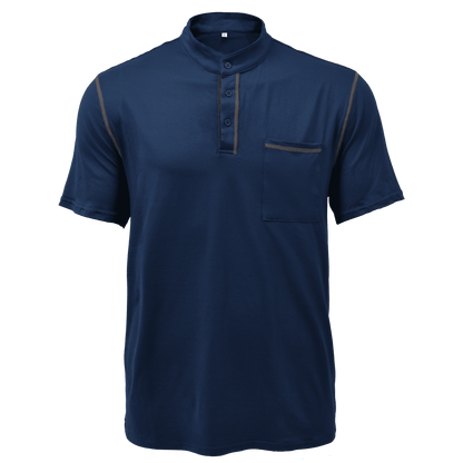 Herren Henley Kurzarmshirt Kontrastbesatz