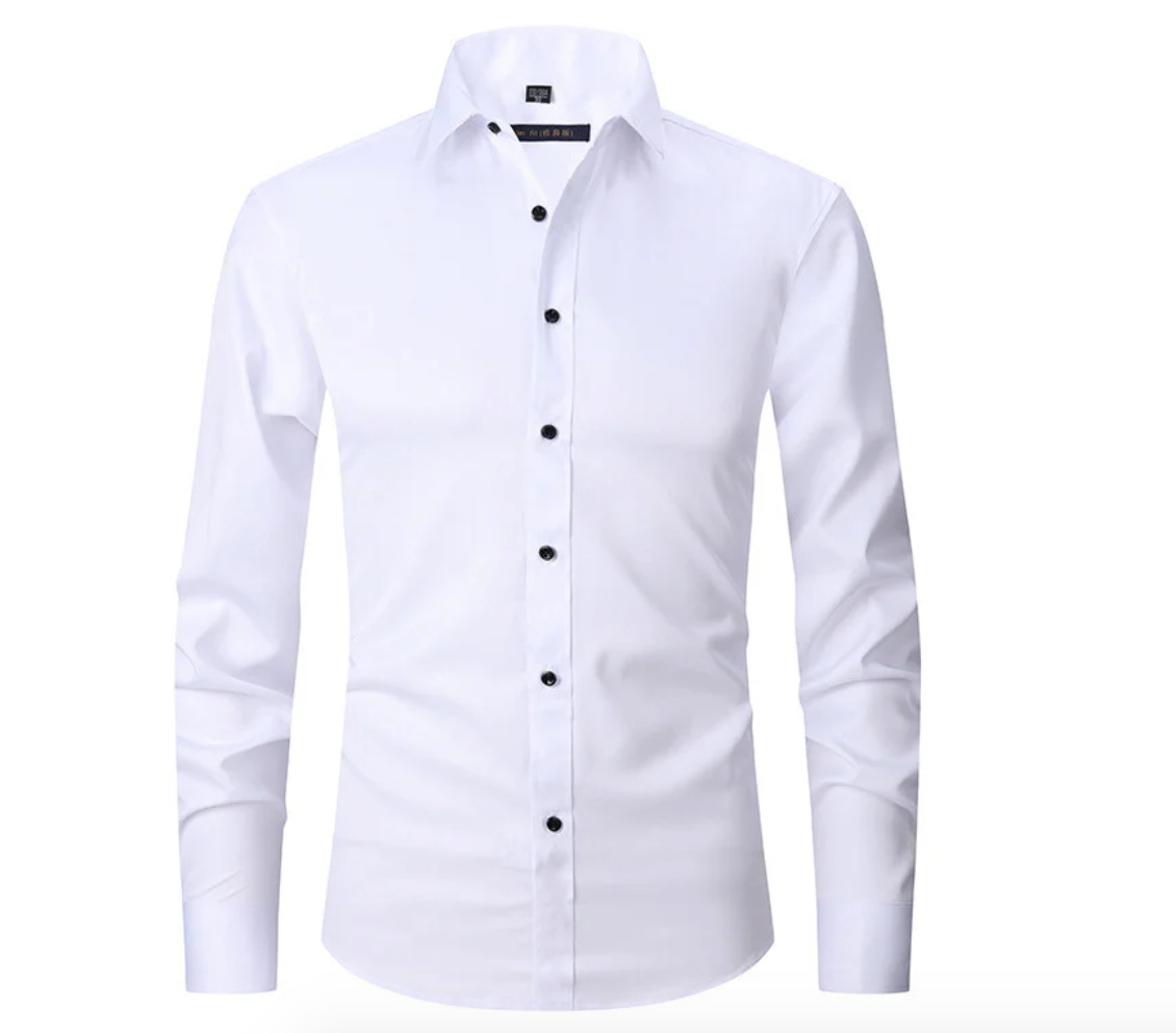 Herren Slim Fit Hemd aus Baumwolle Weiß