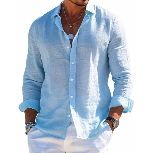 Herren Relaxed Fit Freizeitshirt mit Knopfleisten von Heinrich
