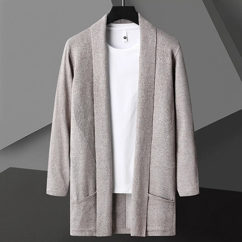 Herren Offene Strickjacke mit Taschen
