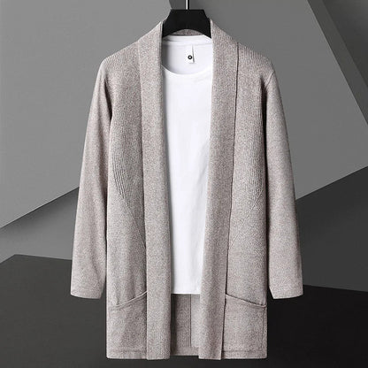 Herren Offene Strickjacke mit Taschen