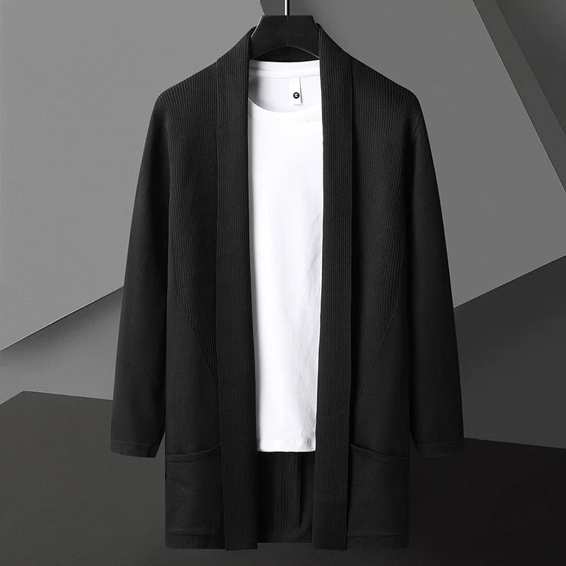 Herren Offene Strickjacke mit Taschen