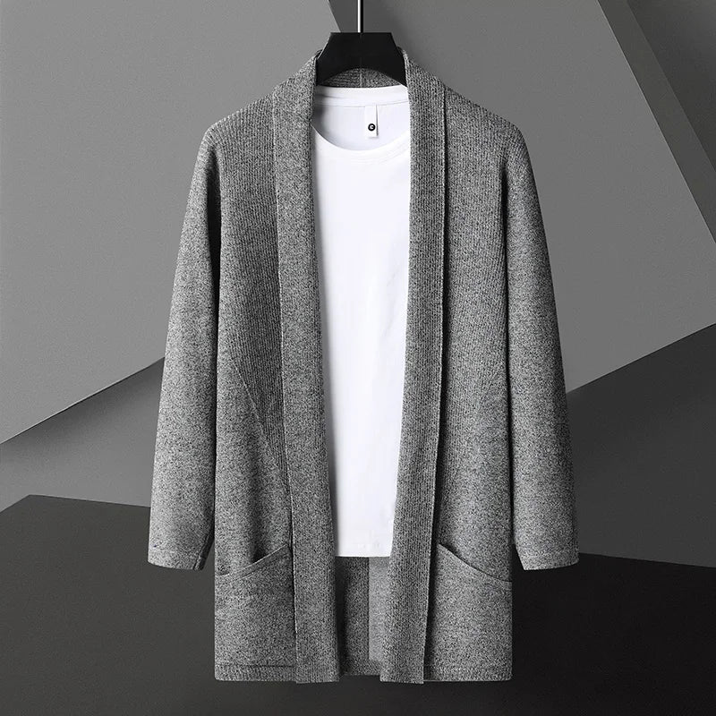 Herren Offene Strickjacke mit Taschen