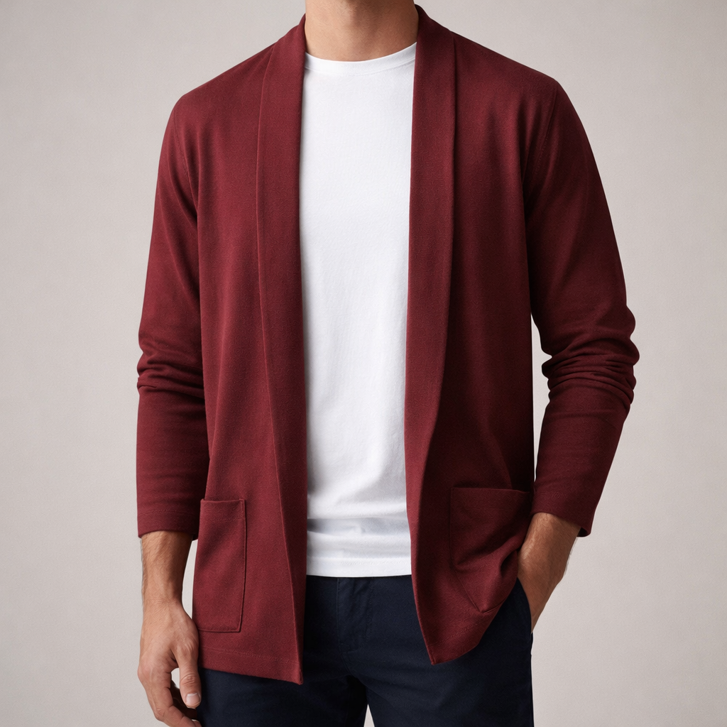 Herren Offene Strickjacke mit Taschen