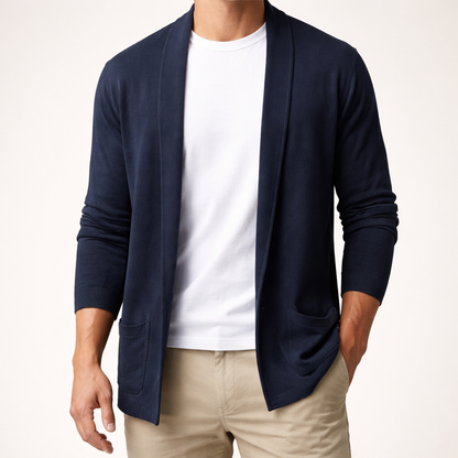 Herren Offene Strickjacke mit Taschen