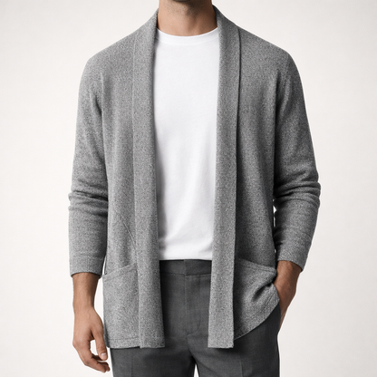 Herren Offene Strickjacke mit Taschen - Eveloria