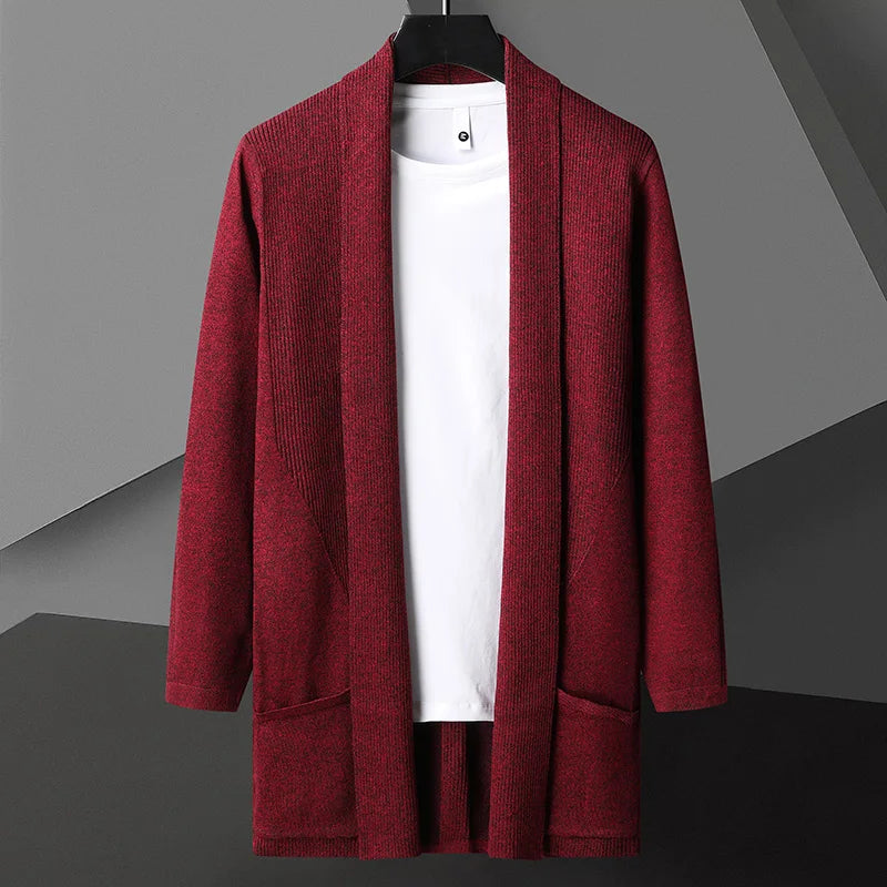 Herren Offene Strickjacke mit Taschen