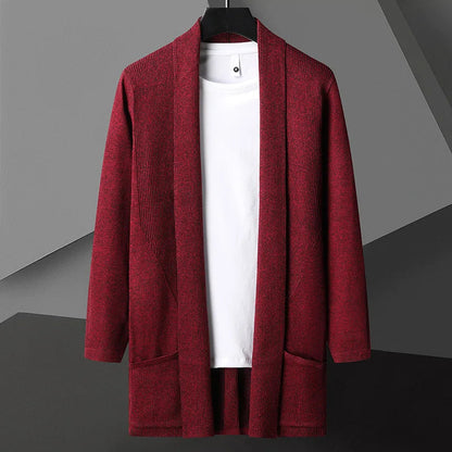 Herren Offene Strickjacke mit Taschen