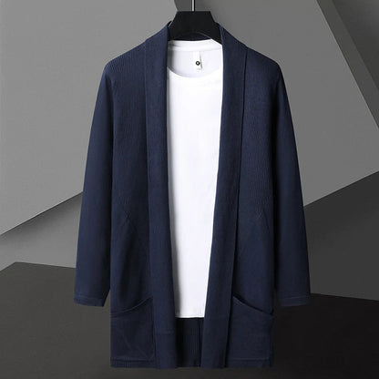 Herren Offene Strickjacke mit Taschen