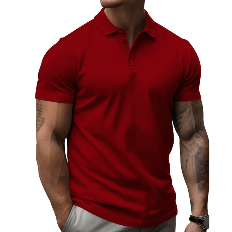 Herren Polo-Shirt Kurzarm Sportlich Weiß