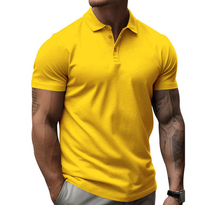 Herren Polo-Shirt Kurzarm Sportlich Weiß