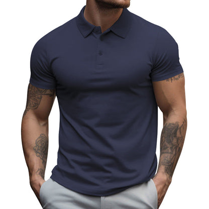 Herren Polo-Shirt Kurzarm Sportlich Weiß