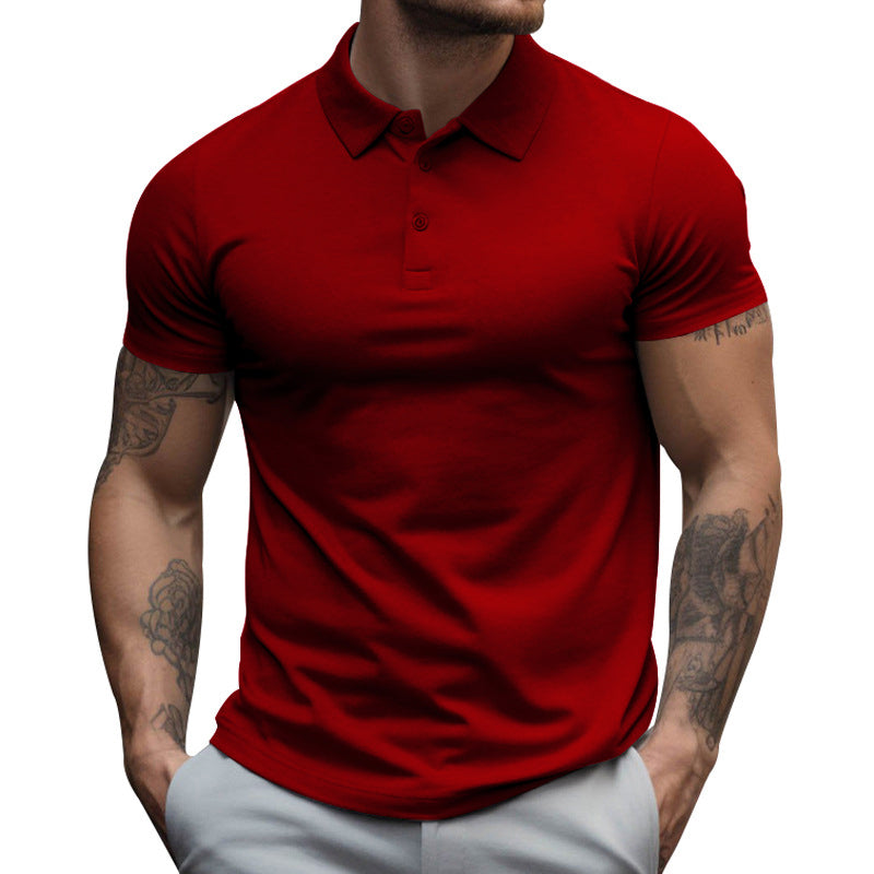 Herren Polo-Shirt Kurzarm Sportlich Weiß