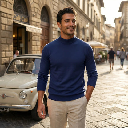 Valentin Herren Langarm-Shirt Mock-Neck