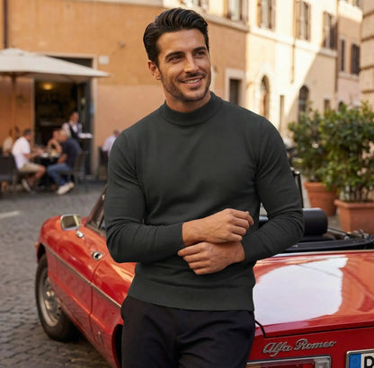 Valentin Herren Langarm-Shirt Mock-Neck