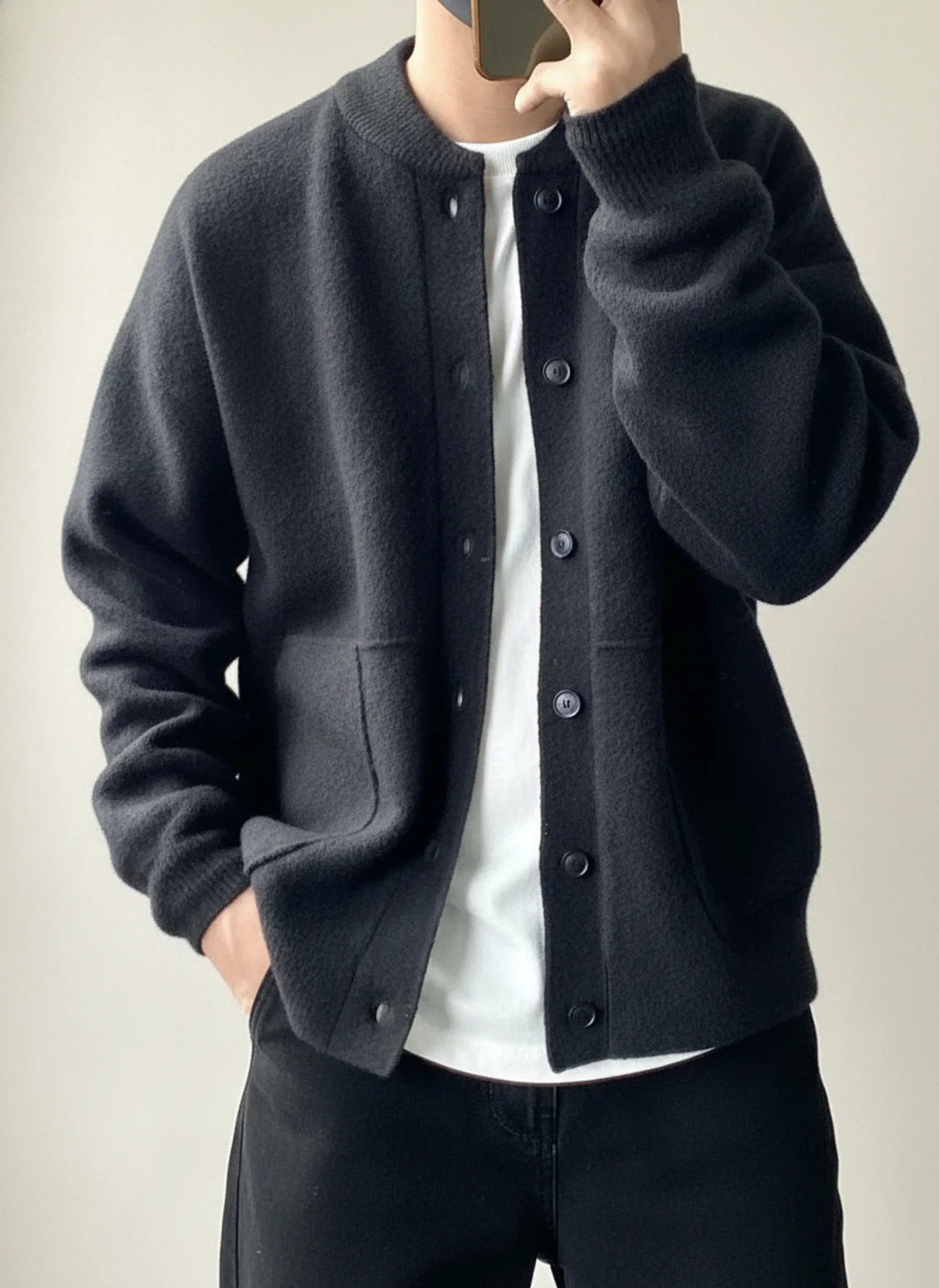 Herren Strickjacke Lässig Knopfleiste - Eveloria