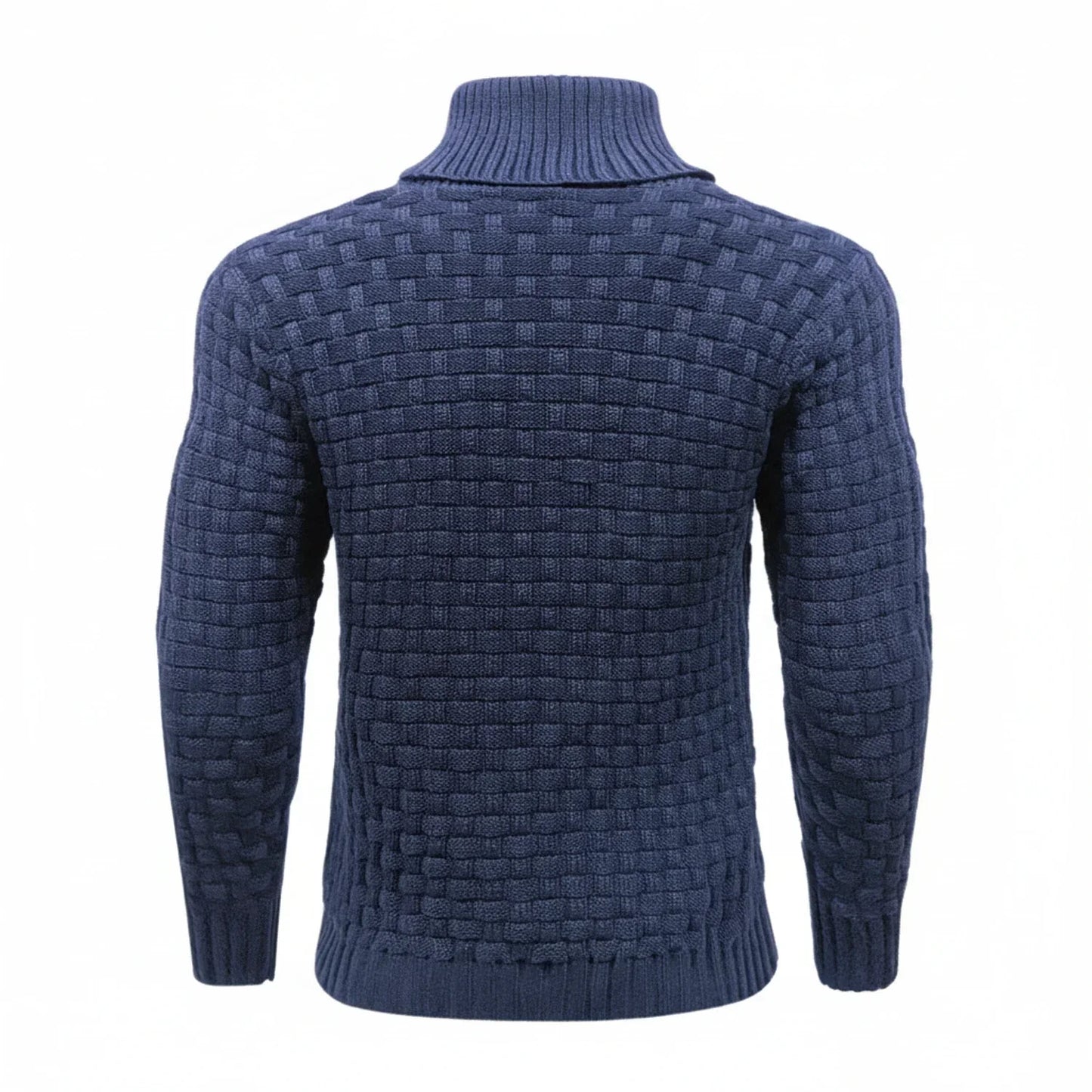 Herren Strickpullover Strukturierter Look Knopfkragen
