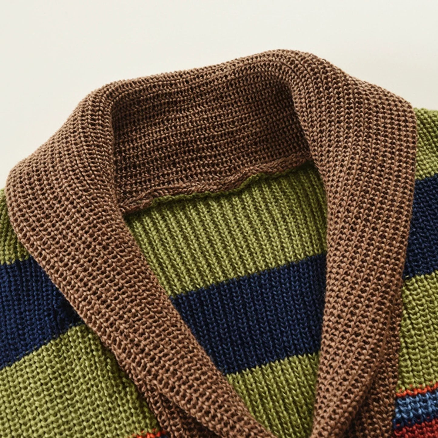 Herren Strickcardigan Gestreift mit Knöpfen
