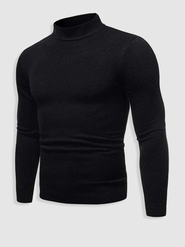 Herren Rollkragenpullover Slim-Fit aus Merino-Wolle Beige - Eveloria
