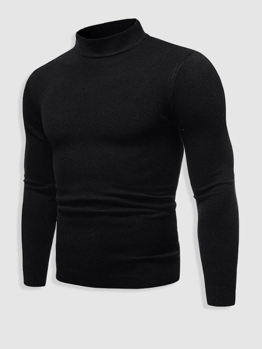 Herren Rollkragenpullover Slim-Fit aus Merino-Wolle Beige - Eveloria