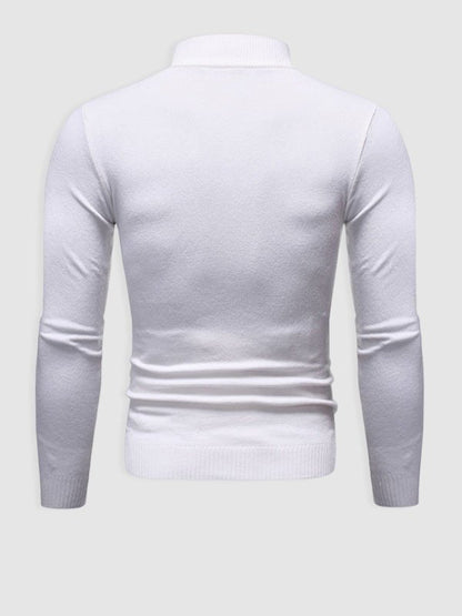 Herren Rollkragenpullover Slim-Fit aus Merino-Wolle Beige