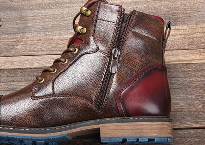 Eveloria Herrenstiefel Robust Leder Braun