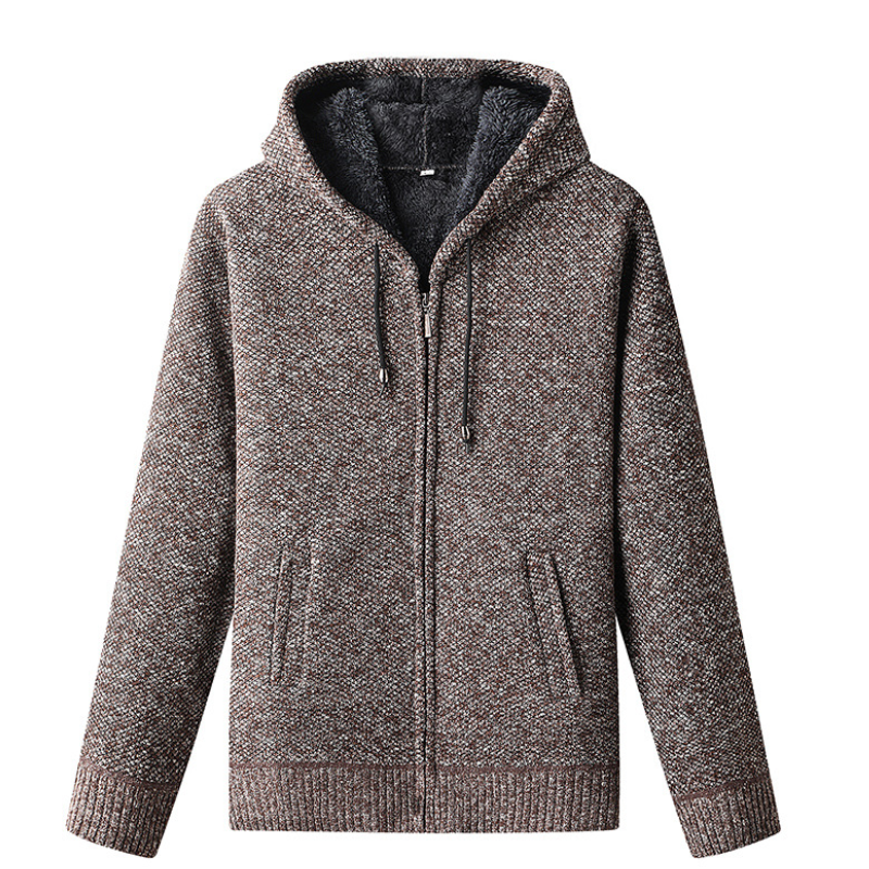 Herren Strickjacke mit Kapuze Reißverschluss - Eveloria