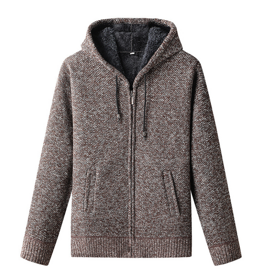 Herren Strickjacke mit Kapuze Reißverschluss - Eveloria