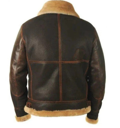 Herren Lederjacke Dicke Vintage Optik
