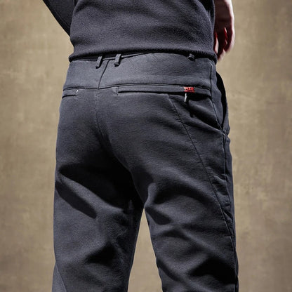 Herren Cordhose Slim Fit Fleece-Futter Braun