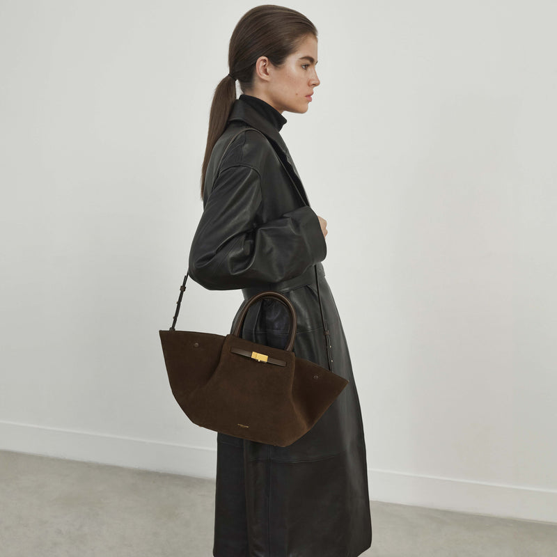 Damen Trapez-Tasche Leder Lässig
