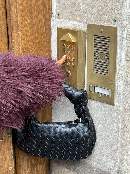 Damen Mini Geflochtene Handtasche