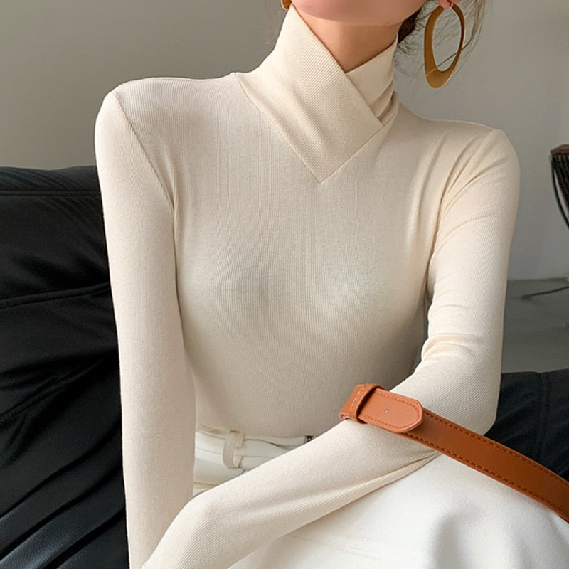 Damen Elegantes Mock-Neck für Frühling - Eveloria