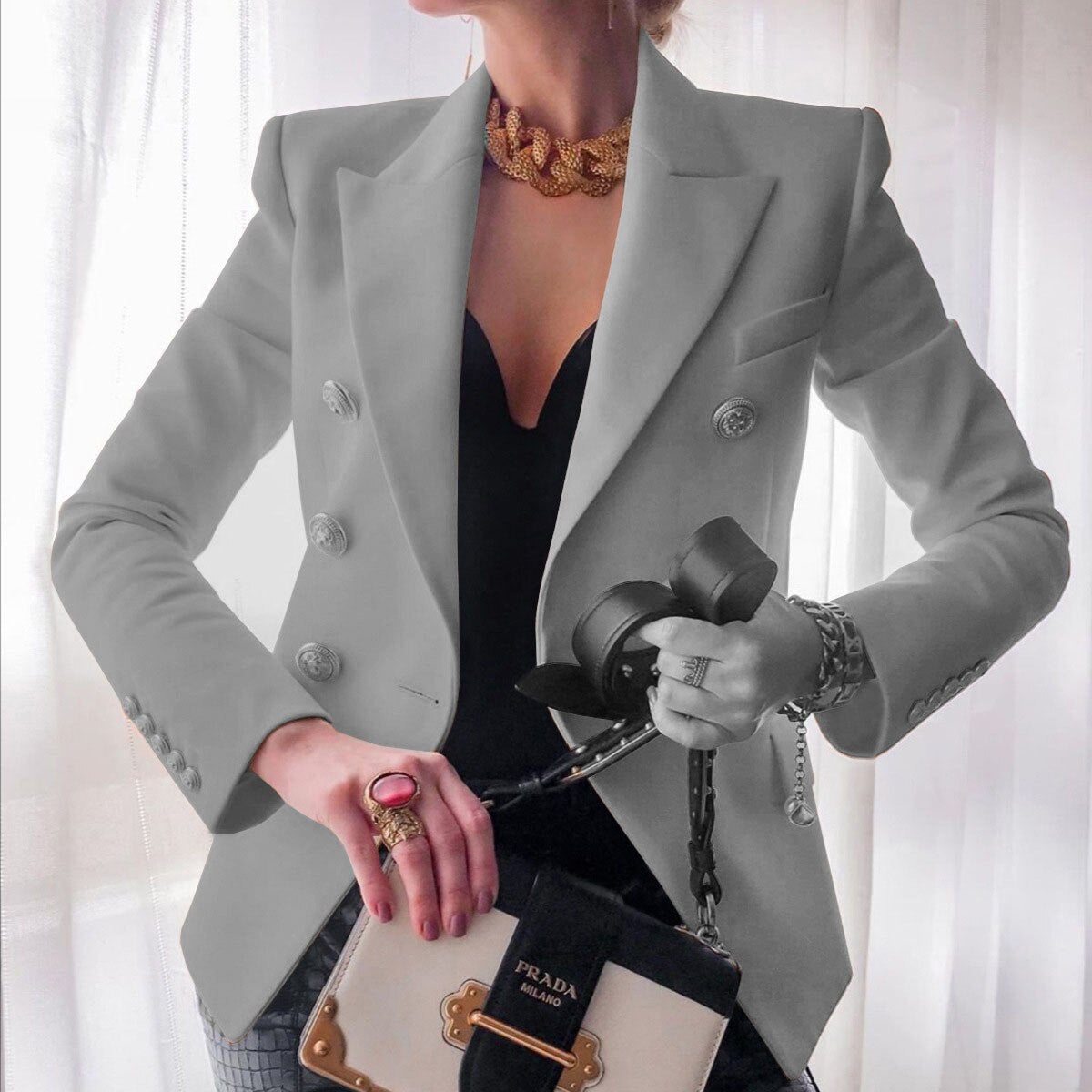 Eveloria Damen Formeller Blazer Elegant