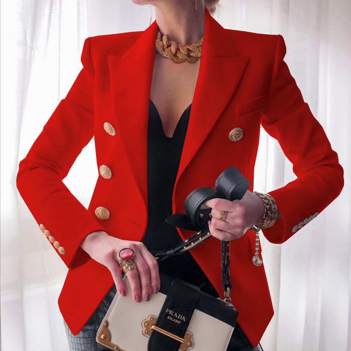 Eveloria Damen Formeller Blazer Elegant