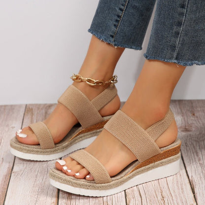 Damen Orthopädische Plattform Sandalen Kreuzriemen