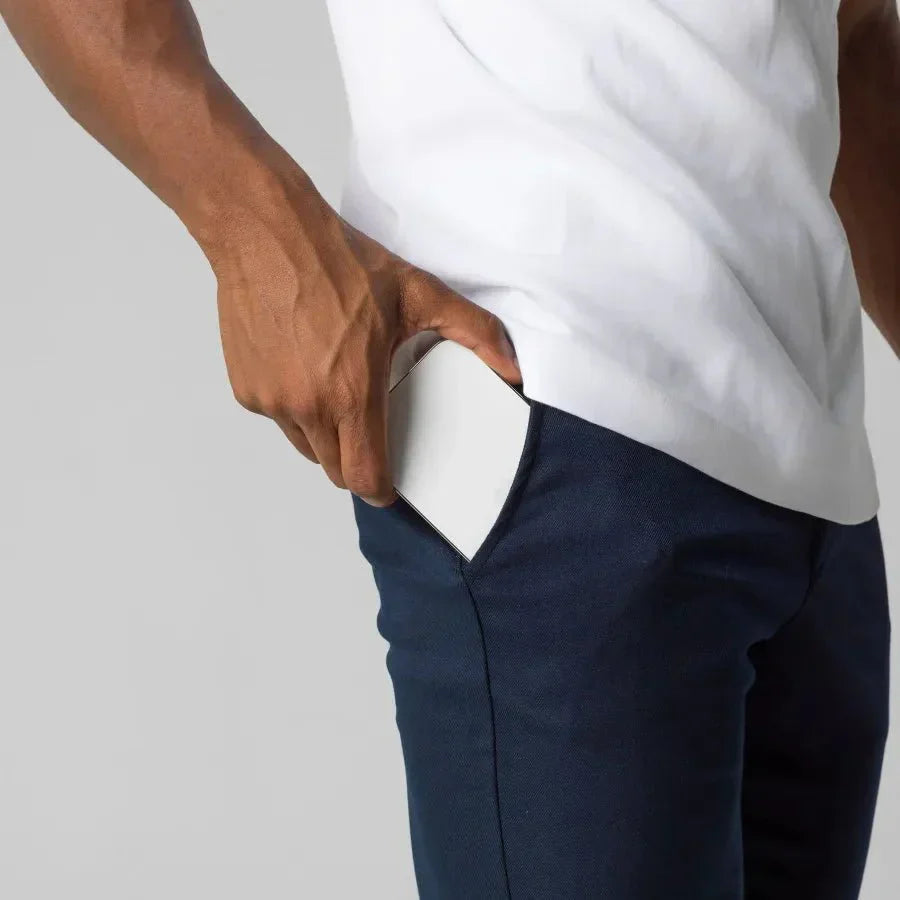 Herren Chinohose Slim Fit Klassischer Stoff