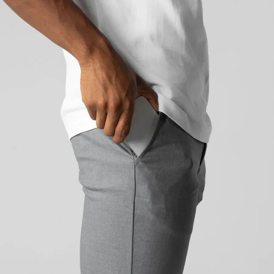 Herren Chinohose Slim Fit Klassischer Stoff