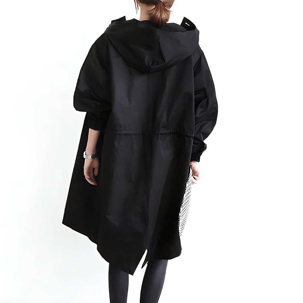 Eveloria Damen Trenchcoat Wetterfest mit Kapuze