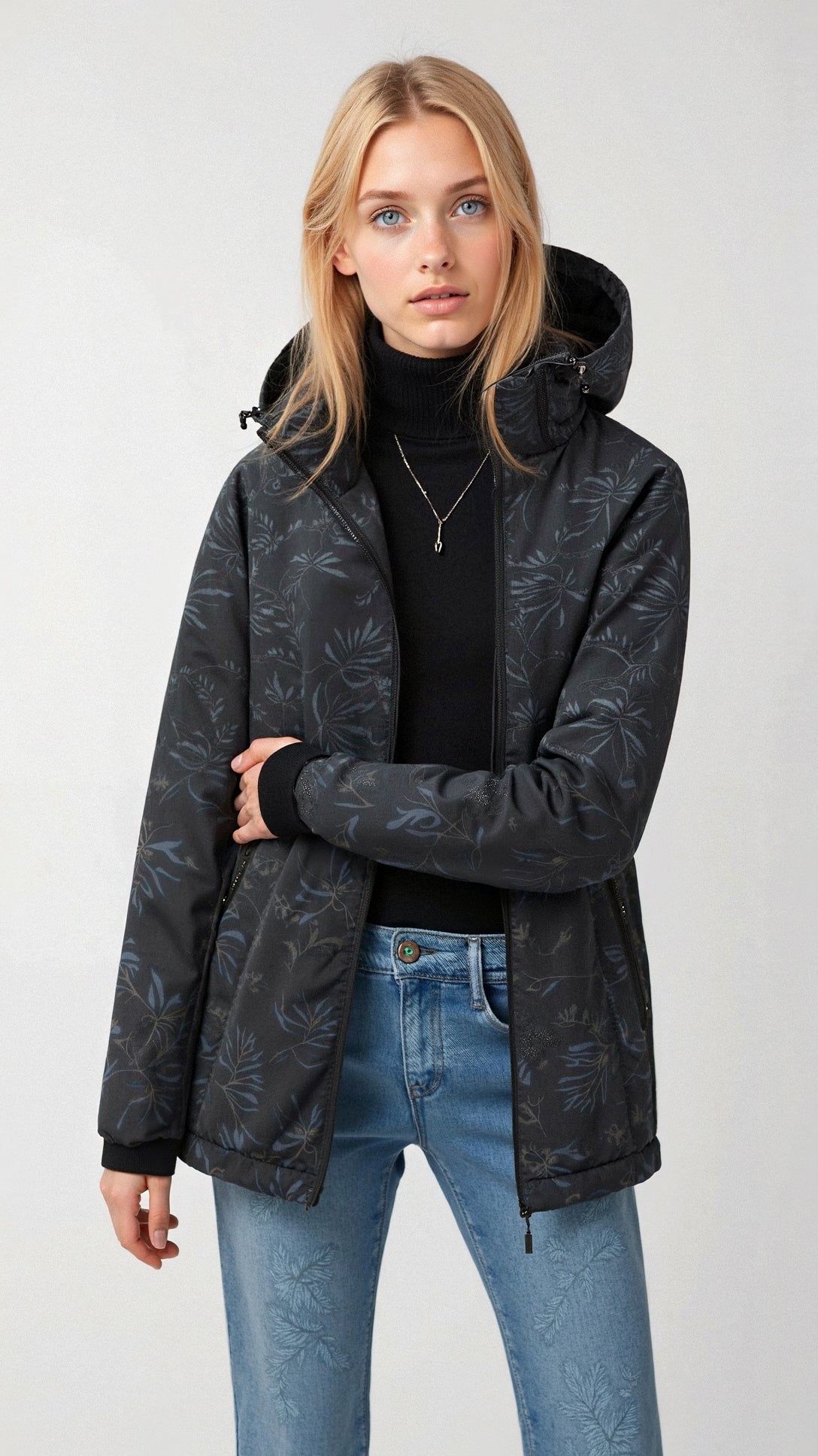 Eveloria Damen Regenjacke Wetterfest Mit Kapuze - Eveloria