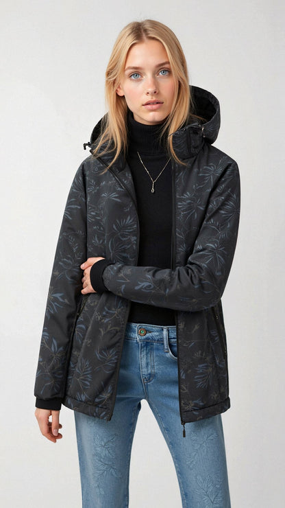 Eveloria Damen Regenjacke Wetterfest Mit Kapuze - Eveloria