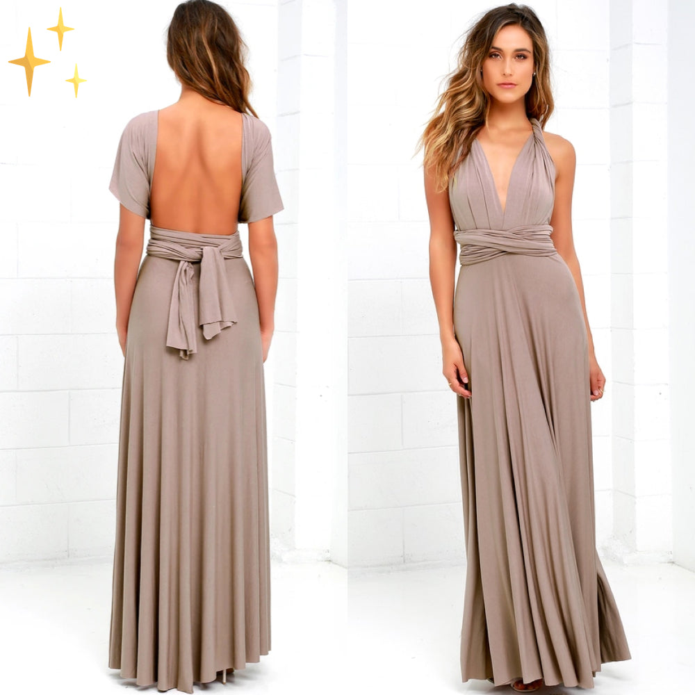 Eveloria Damen Wickelkleid Mehrweg Baumwolle