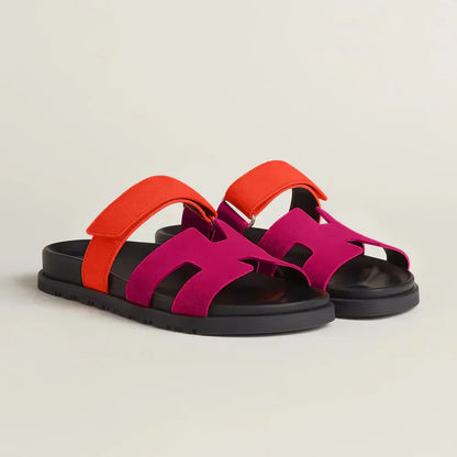 Damen Sommer Sandalen Verstellbarer Riemen Braun