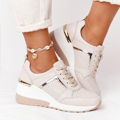 Damen Laufschuhe Leicht atmungsaktiv Schwarz - Eveloria