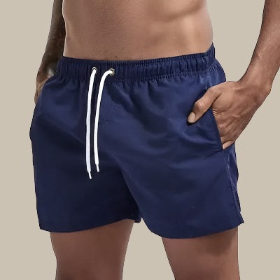 Herren Badeshorts Sommer Kordelzug Seitentaschen
