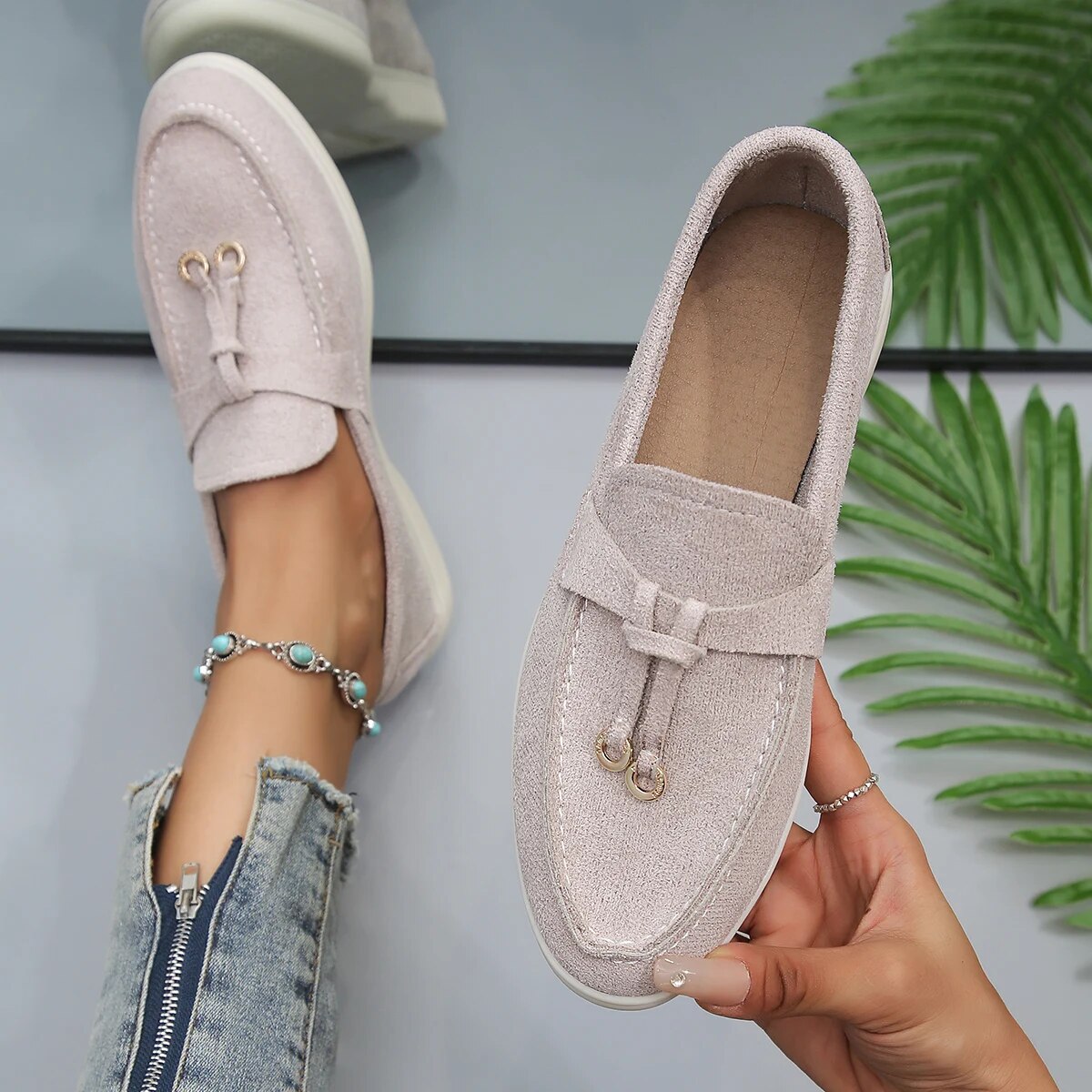 Eveloria Damen Wildschuhe Slipper